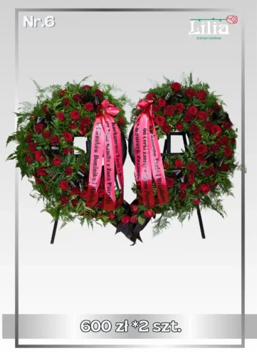 2 wieńce tworzące serce 2 x 600 zł