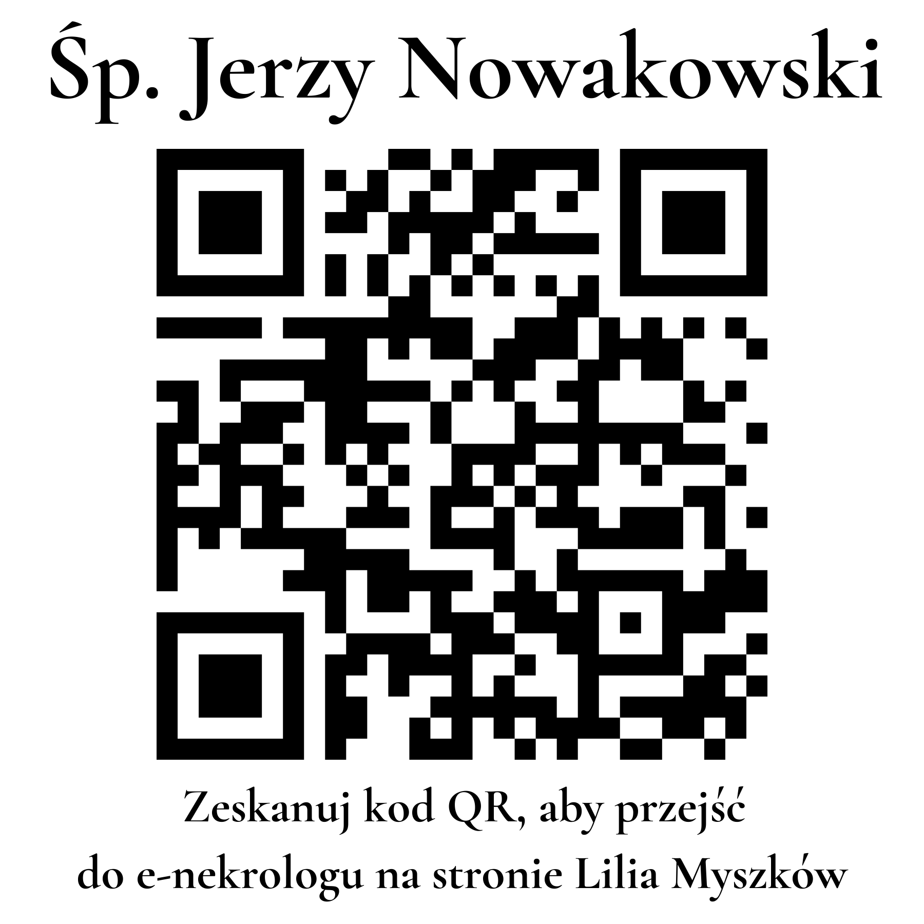 Kod QR do nekrologu Jerzy Nowakowski